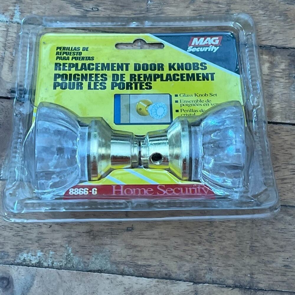Mag Security Fluted Glass Replacement Door Knob 2 Sets NEW - Picture 2 of 10